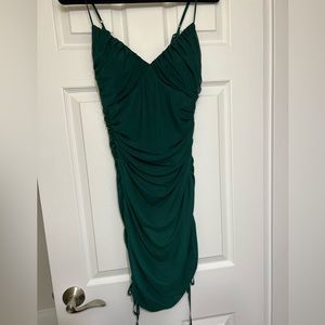 Emerald green bodycon midi dress